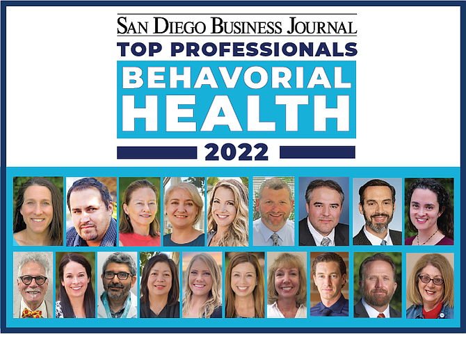 San Diego Business Journal, Top Professionals in Behavioral Health 2022 Honorees